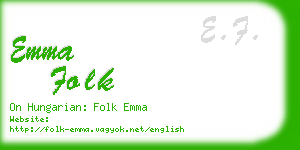 emma folk business card
